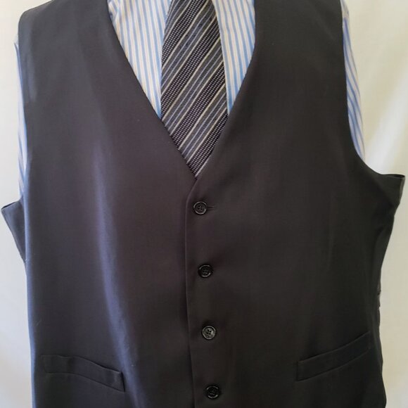 Alain Dupetit- 3pc Suit- Navy Blue -54 Reg - Picture 2 of 9